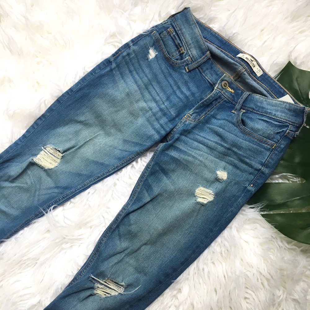 Distressed Denim Jeans - Medium Wash | Small